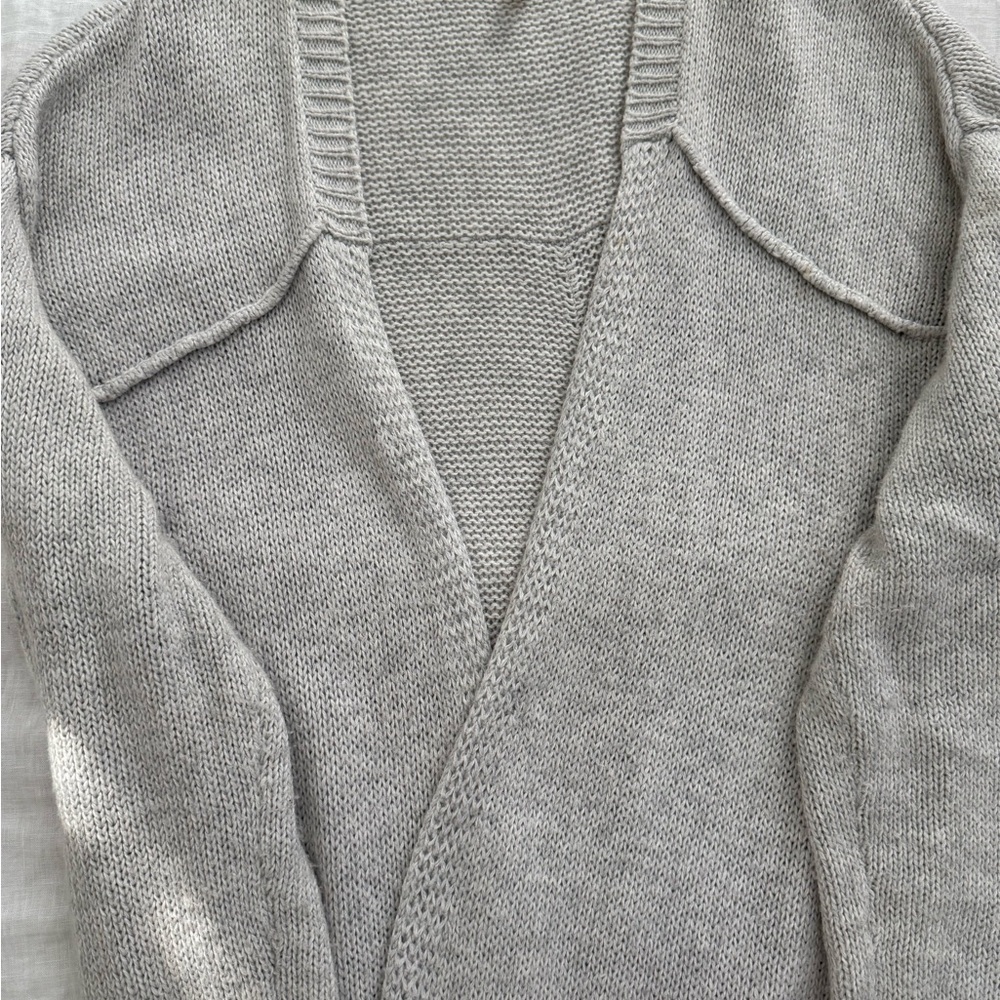 Silence + Noise Light Gray Knit Sweater